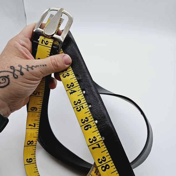 TERNER | silver buckle & cowhide leather belt - Picture 6 of 10